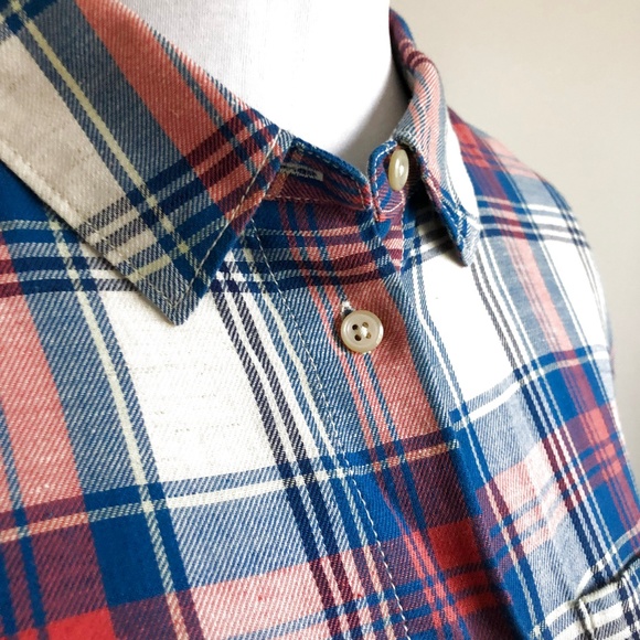 Madewell Shrunken Plaid Woman Shirt Blouse NWOT M - Picture 2 of 5